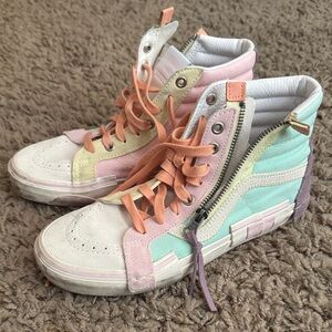 Vans Pastel SUEDE Rainbow Sz 7.5 High-Top Sneakers RARE